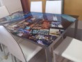 MESA CRISTAL CON DIBUJO